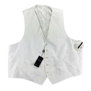 Lauren Ralph Lauren Mens Hitchcock Linen Classic Fit Suit Vest White 3XL